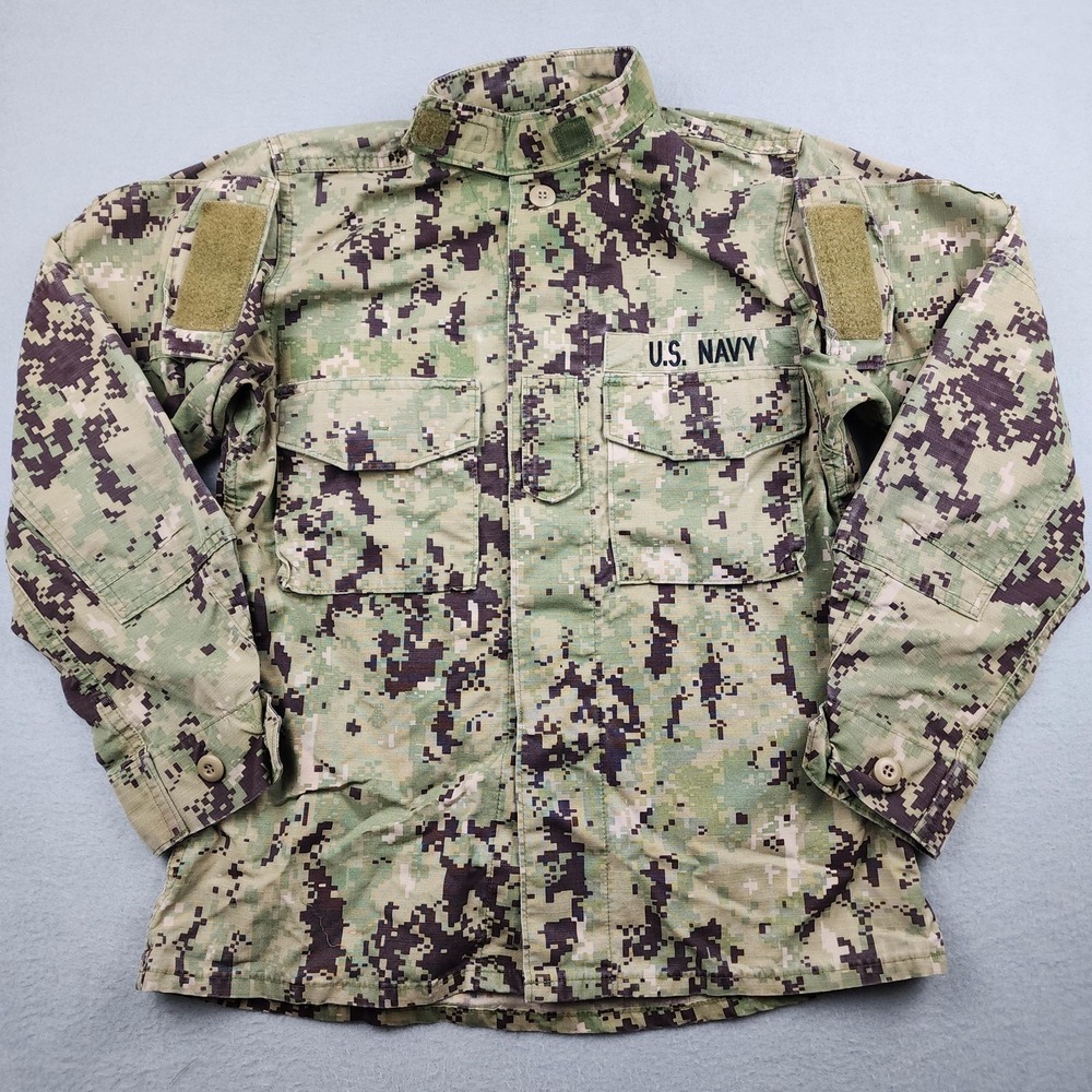 U.S Navy Blouse 32 Short Working Uniform Type III NWU Seals Military Camo Top